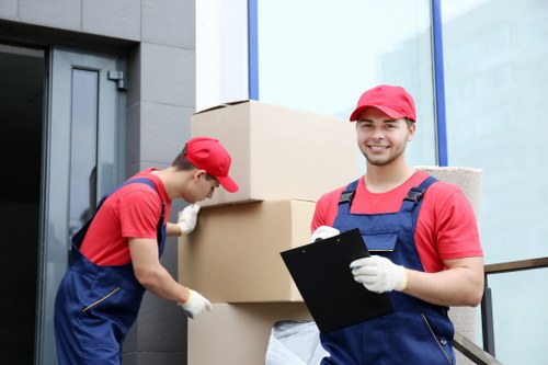 Moving boxes and urban home relocation in Shoreditch