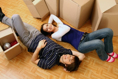 Household items being loaded for a Shoreditch relocation service