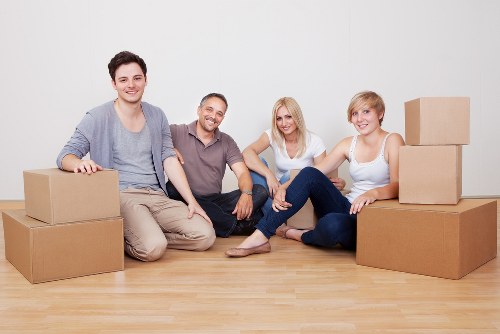 Packed moving boxes prepared for a Shoreditch house move
