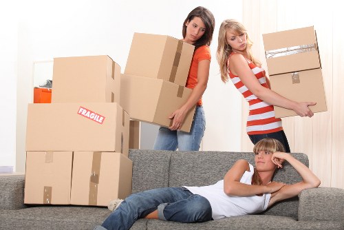 Professional movers planning access for a flat move in Shoreditch