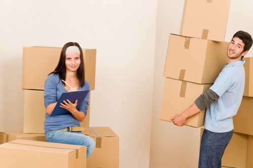 Packed items and moving supplies for a quick Shoreditch move